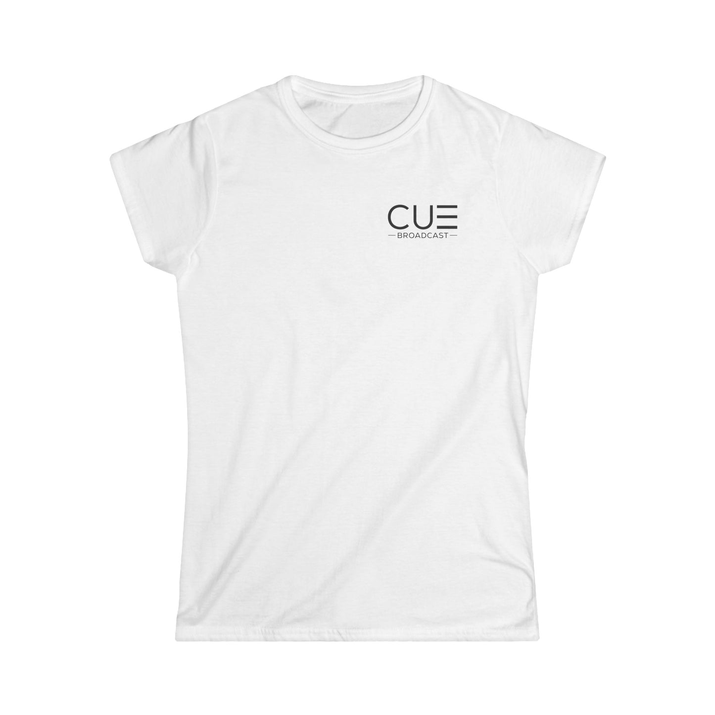 CUE Broadcast Women's Softstyle Tee - Comfortable Casual Tee for Everyday Wear