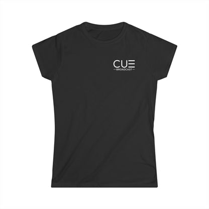 CUE Broadcast Women's Softstyle Tee - Comfortable Casual Tee for Everyday Wear