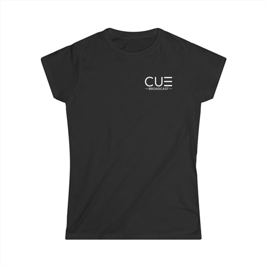 CUE Broadcast Women's Softstyle Tee - Comfortable Casual Tee for Everyday Wear